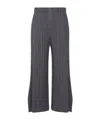 Issey Miyake Elastic Waist Casual Pants In Blue
