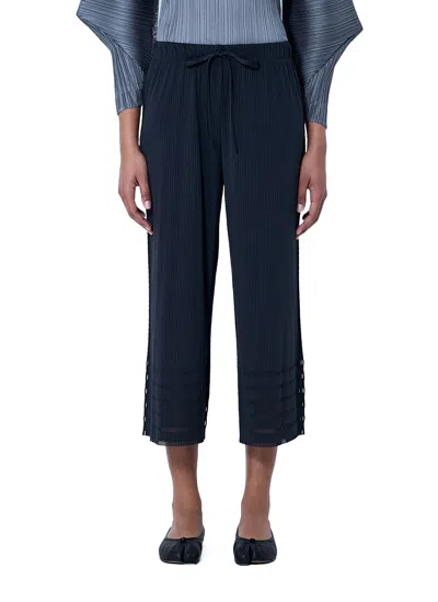 Issey Miyake Elastic Waist Casual Pants In Blue