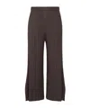 Issey Miyake Elastic Waist Casual Pants In Brown