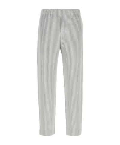 Issey Miyake Elastic Waist Casual Pants In Gray