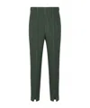 Issey Miyake Elastic Waist Casual Pants In Green