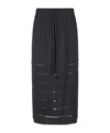 Issey Miyake Elastic Waist Midi Skirt In Black