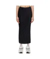 Issey Miyake Black Basics Plissé Midi Skirt In Black