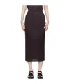 Issey Miyake Elastic Waist Skirt In Black