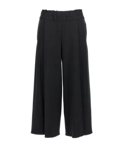 Issey Miyake Elastic Waistband Casual Pants In Black