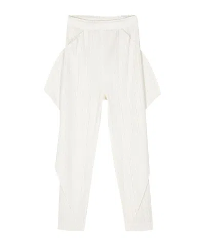 Issey Miyake Elastic Waistband Casual Pants In White