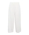 Issey Miyake Elastic Waistband Casual Pants In White