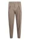 Issey Miyake Elasticated Tailored Trousers In Gray