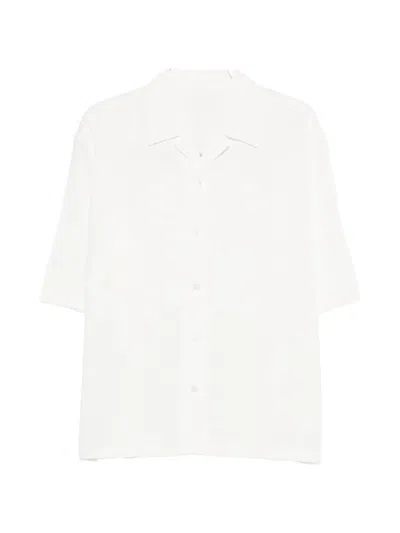 Issey Miyake Embroidery Short-sleeve Shirt In White