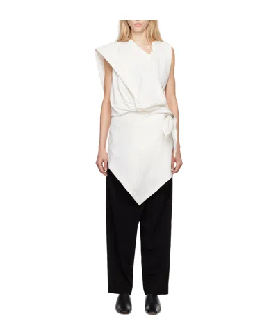 Issey Miyake Enclothe Blouse In White