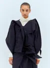 Issey Miyake Enclothe Woven Cardigan In Blue