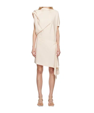 Issey Miyake Enclothe Irregular Pleated T-shirt In White