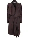 Issey Miyake Enclothe Oversized Washi Wool Trench Coat In Black
