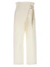Issey Miyake White Enfold Trousers