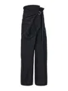 Issey Miyake Black Enfold Trousers In Black