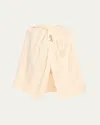 Issey Miyake Entwine Draped Wool Cape In Moon White