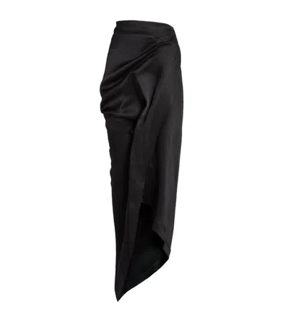 Issey Miyake Enveloping Midi Skirt In Black