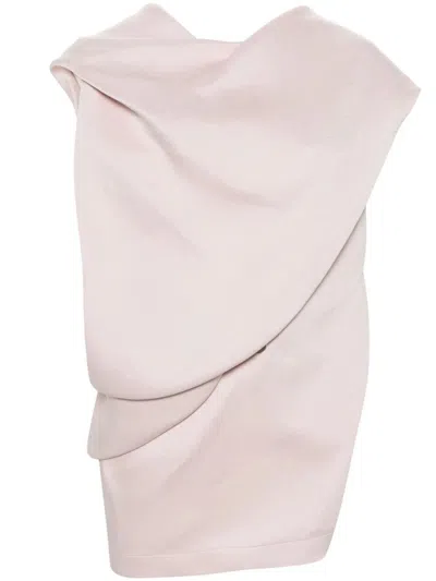 Issey Miyake Enveloping Draped Dress In Pink