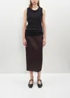 Issey Miyake Essential Pleated Skirt In 09-black Pepper