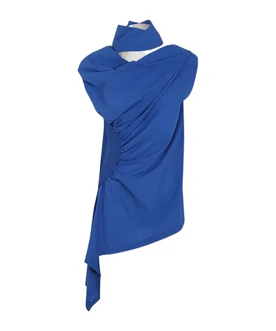 ISSEY MIYAKE EYE OF THE BEAN ASYMMETRIC BLOUSE