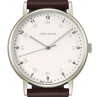Pre-owned Issey Miyake F Nyaj007 Ichiro Iwasaki Collaboration Watch Brown In Box