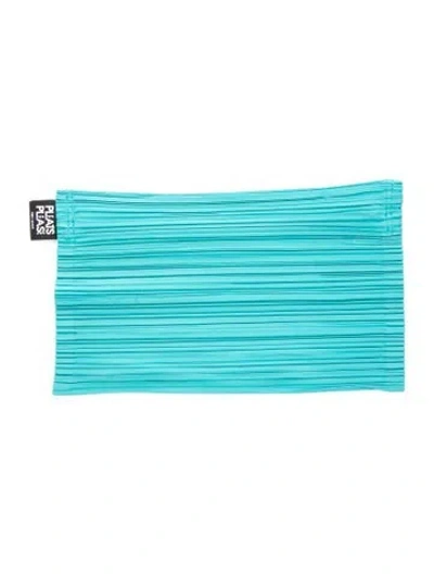 Pre-owned Issey Miyake Fabric Cosmetic Bag In Blue