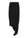 Issey Miyake Subdued Twisted Asymmetric Skirt In Blue