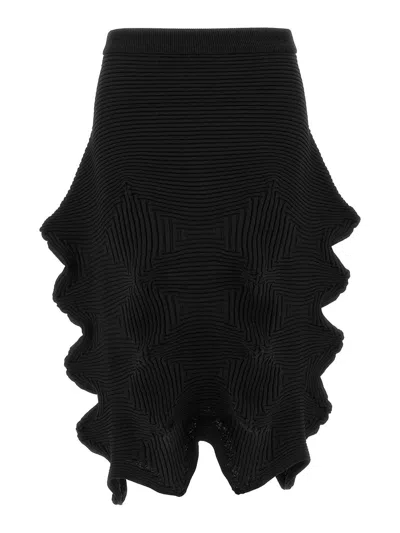 Issey Miyake Linkage Skirt In Black