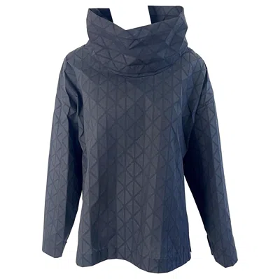 Pre-owned Issey Miyake Fall 2020 Black Avant Garde Cowl Neck Long Sleeve Shirt Top