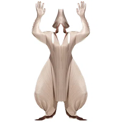 Pre-owned Issey Miyake Fête By Naoki Takizawa Monster Jumpsuit, Autumn-winter 2005 In Sand