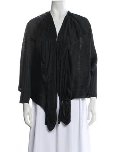 Pre-owned Issey Miyake Fete Jacket In Black