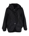 Issey Miyake Fete Pleated Collar Jacket In Black Silk In Black