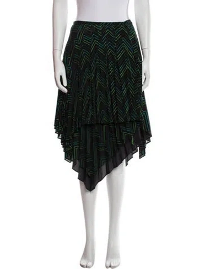 Pre-owned Issey Miyake Fete Striped Knee-length Skirt In Black