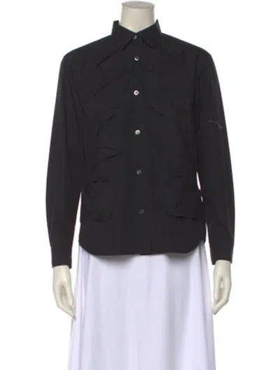 Pre-owned Issey Miyake Fete Vintage 2005 Button-up Top In Black