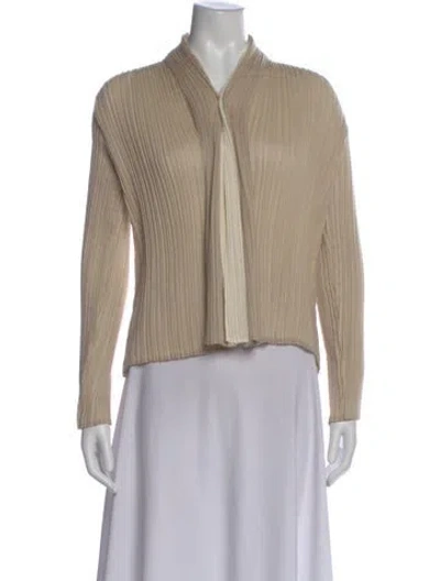 Pre-owned Issey Miyake Fete Vintage 2007 Top In Neutral