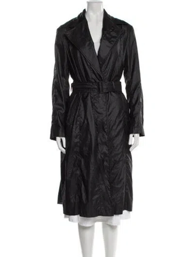 Pre-owned Issey Miyake Fete Vintage 2007 Trench Coat In Black