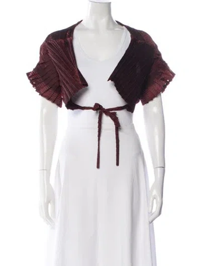Pre-owned Issey Miyake Fete Vintage 2008 Bolero In Red