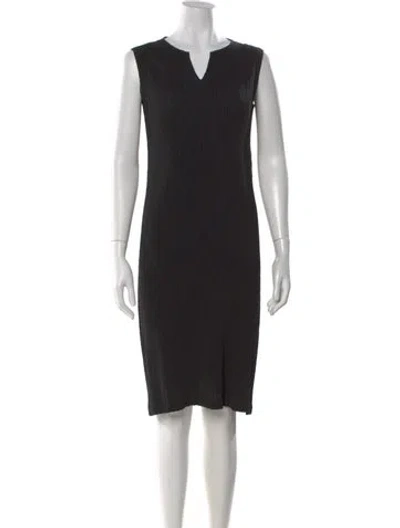 Pre-owned Issey Miyake Fete Vintage Knee-length Dress In Black