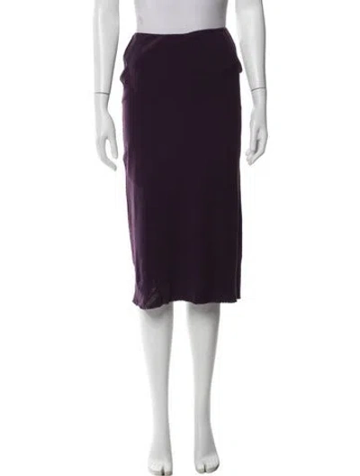 Pre-owned Issey Miyake Fete Vintage Midi Length Skirt In Purple