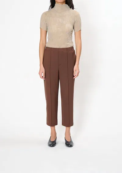 Issey Miyake Fit Pants In Leaves Brown