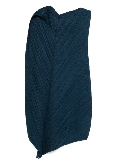 Issey Miyake Flare Dress In Blue