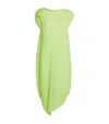 Issey Miyake Flare Midi Dress In Green