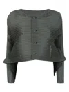 Issey Miyake Flared Cardigan In 蓝色
