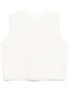 Shop Issey Miyake Fleeced Pleats Gilet In White