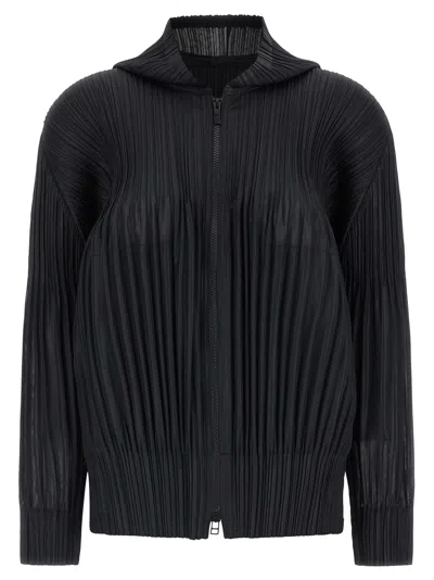 Issey Miyake Fluffy Basics Cardigan In Black