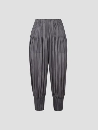 Issey Miyake Fluffy Pleated Pants In Gray