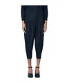 Issey Miyake Pleated Cropped High-rise Knitted Jersey Trousers In Black