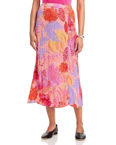 Issey Miyake Foggy Forest Midi Skirt In Multi