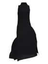 Issey Miyake Pleated High-neck Dress In Black