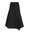 Issey Miyake Womens Black Knit As It Is Asymmetric Knitted Midi Skirt In Black